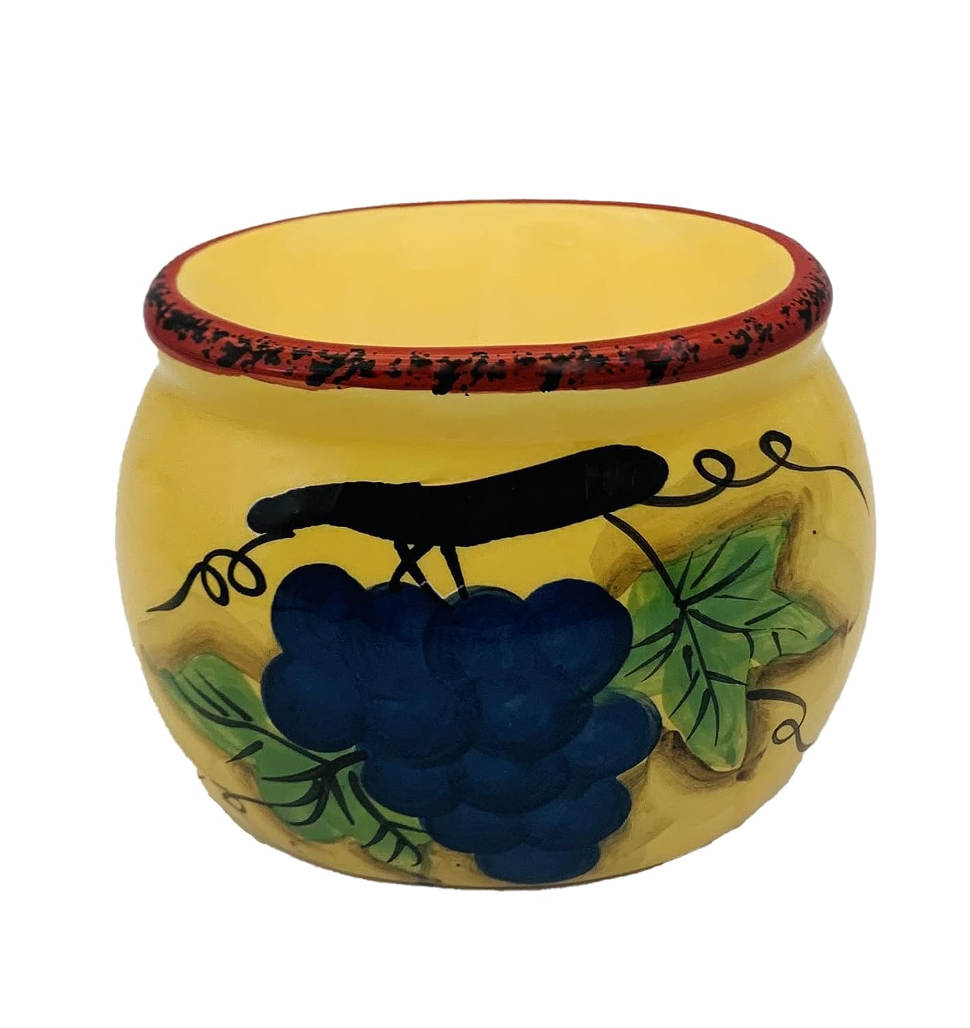 ACK Ceramic Hand Painted Soap/Sponge Holder for Kitchen Sink, Kitchen Décor, Scouring Pad