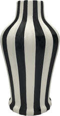 ACK Tuscan Collection Classic Striped Ceramic VASE, Your Choice of Color