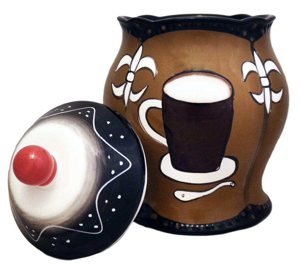 ACK Ceramic Cookie Jar with Lid, Food Storage Jar, Kitchen Décor, Snack Storage Container for Cookie, Candy