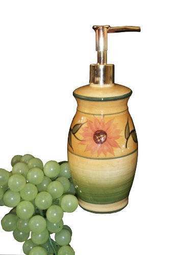 Country Sunflower Collection, Ceramic Kitchen Lotion Jar, 82988ack, by ACK