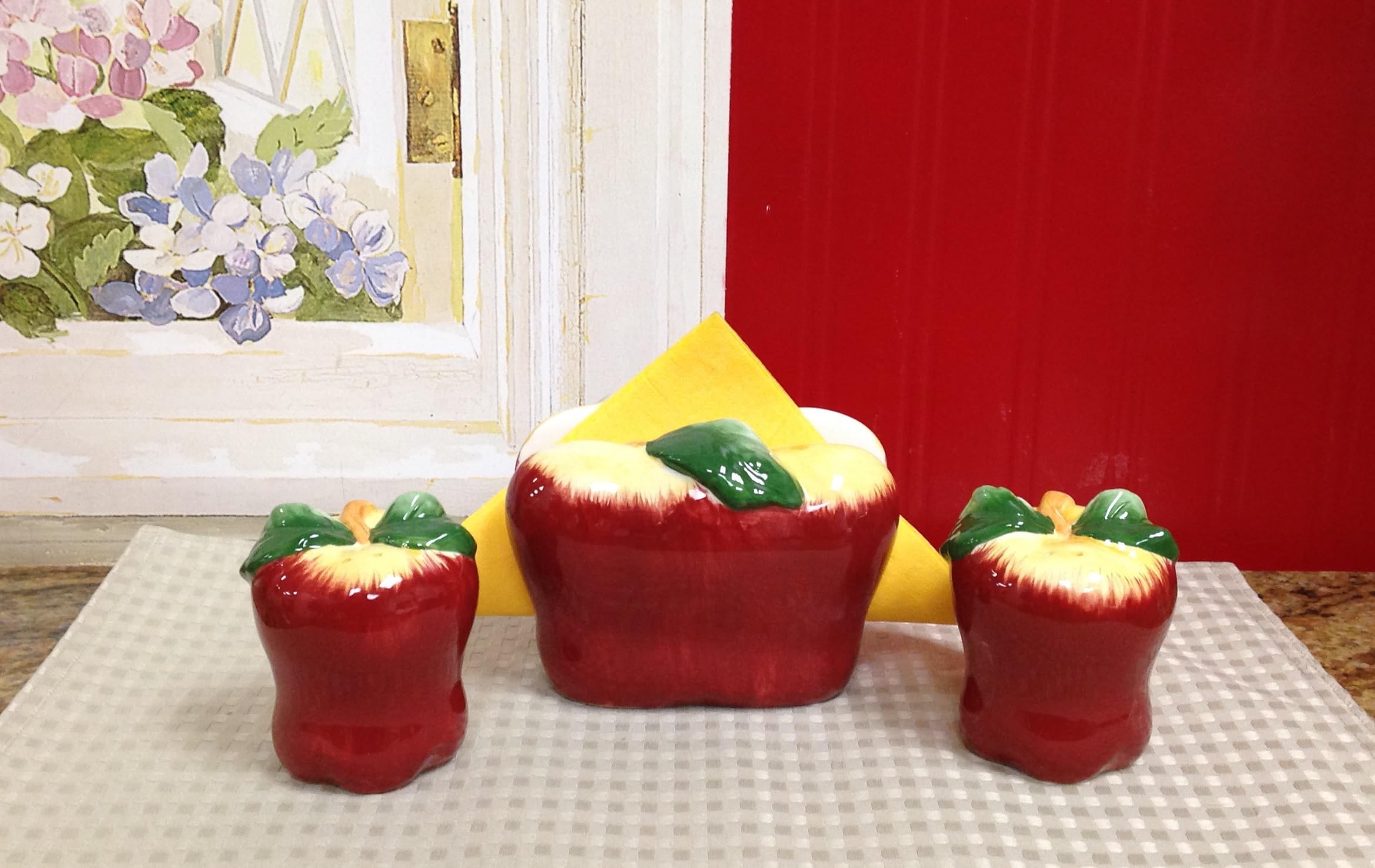 ACK Salt and Pepper Shaker, Kitchen Décor with Napkin holder