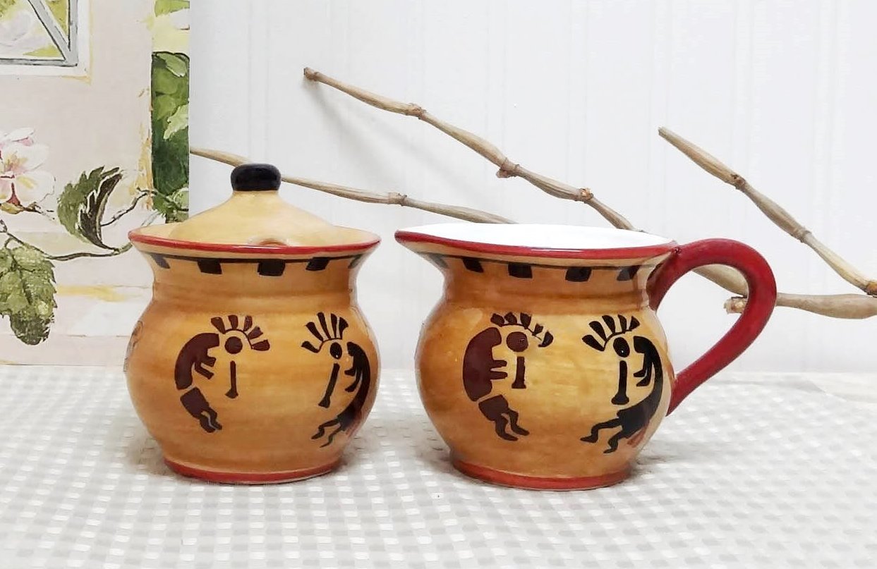 ACK Ceramic Cream and Sugar Set