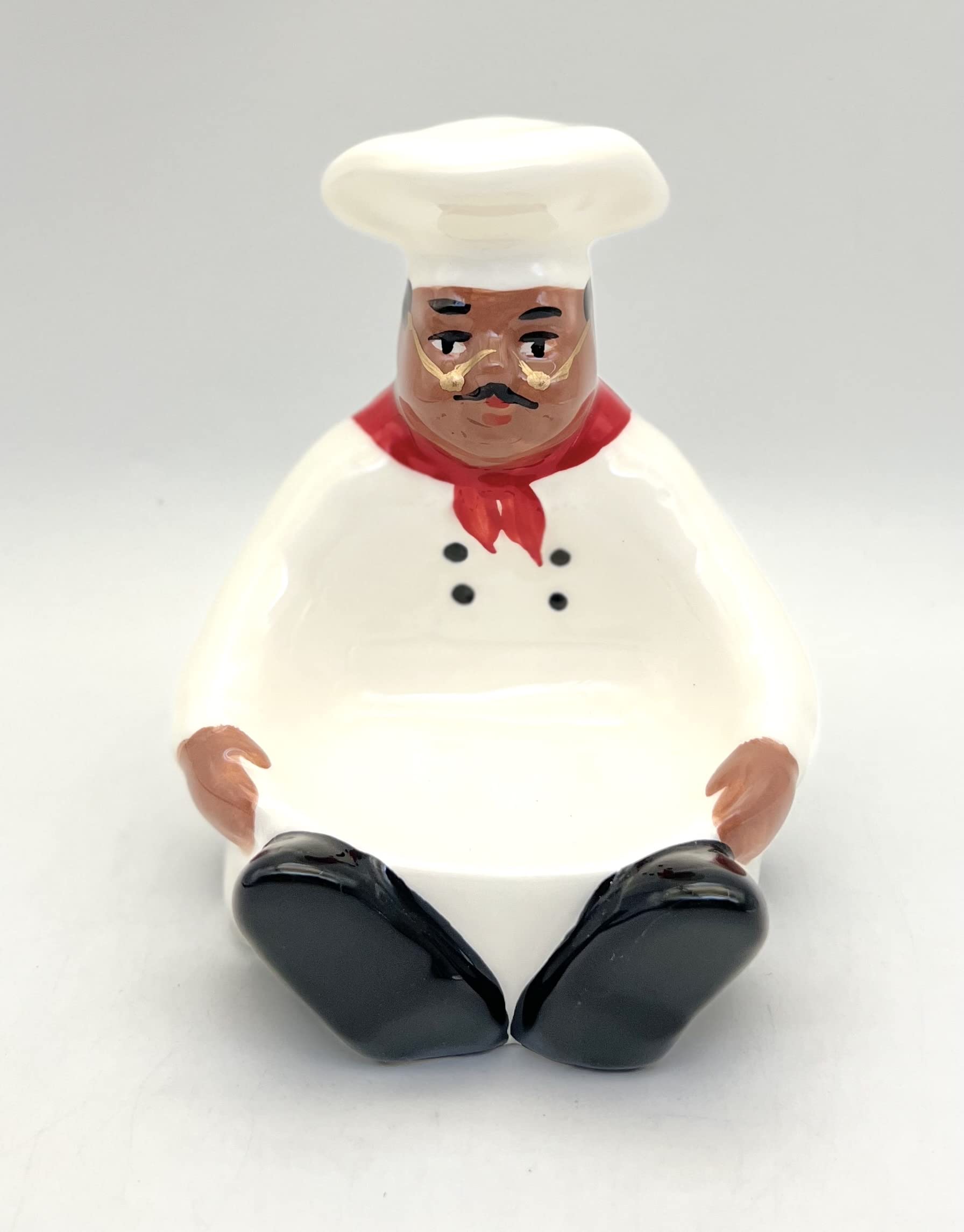 ACK Ceramic Hand Painted Soap/Sponge Holder for Kitchen Sink, Kitchen Décor, Scouring Pad