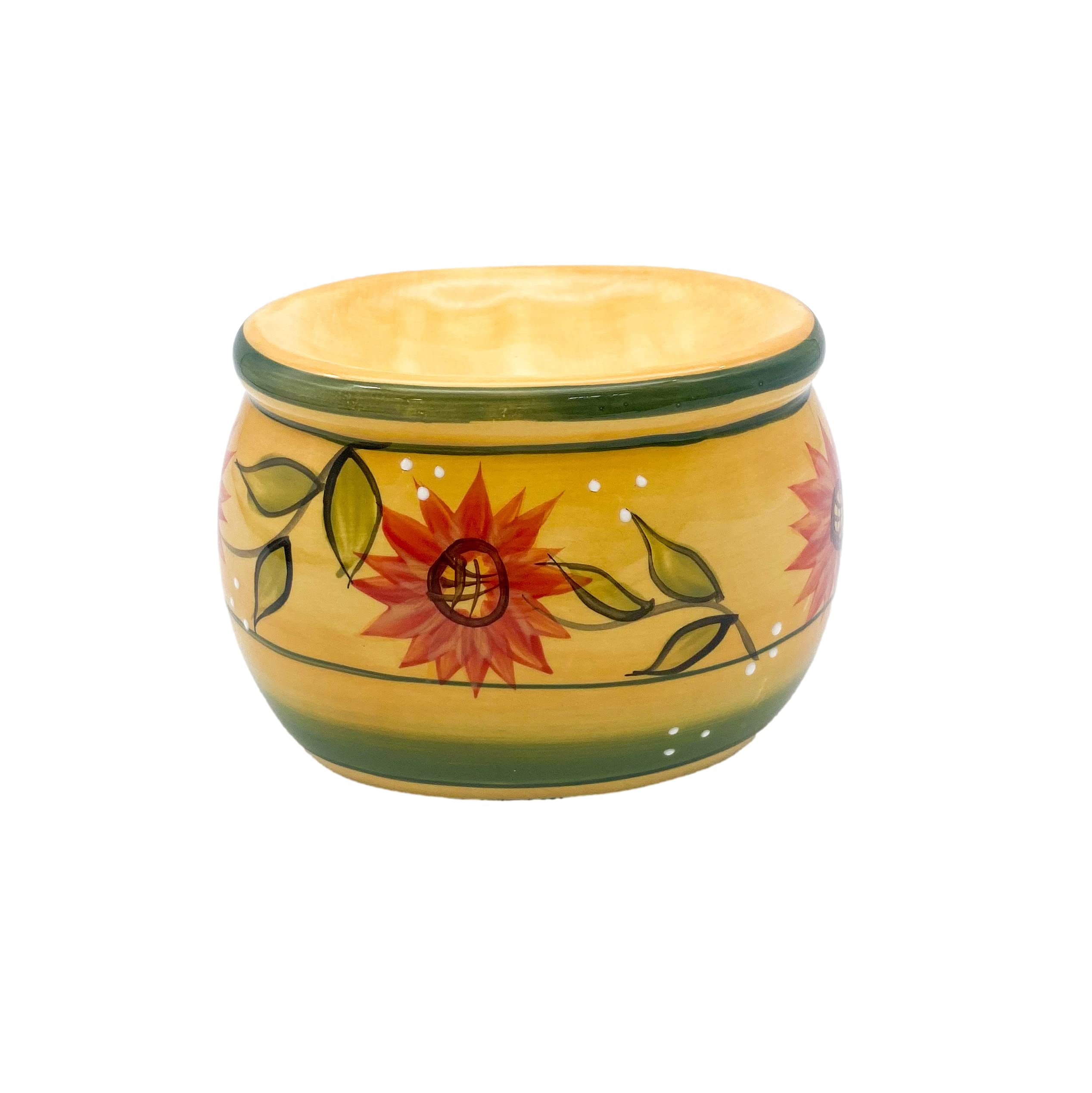 ACK Ceramic Hand Painted Soap/Sponge Holder for Kitchen Sink, Kitchen Décor, Scouring Pad