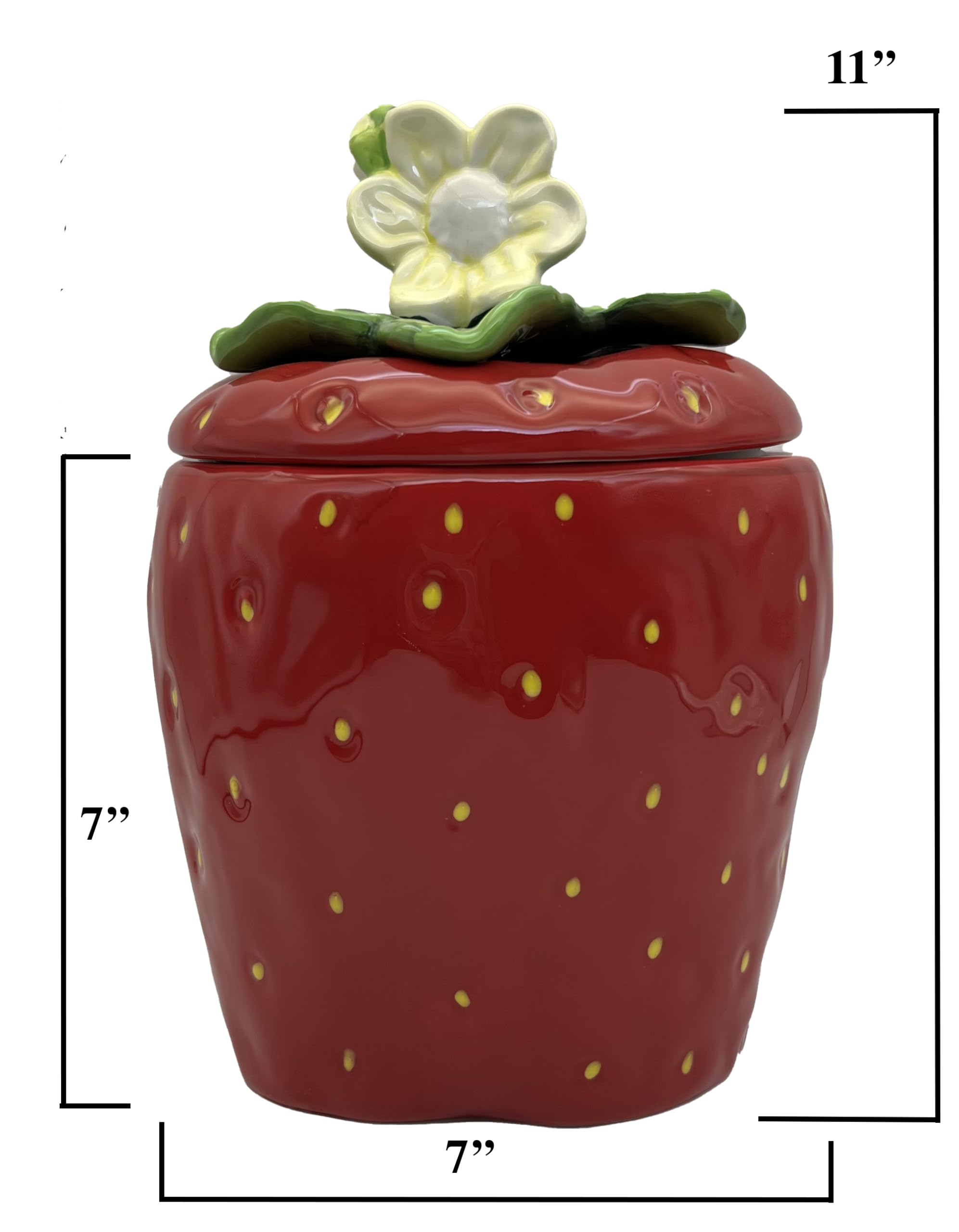 ACK Ceramic Cookie Jar with Lid, Food Storage Jar, Kitchen Décor, Snack Storage Container for Cookie, Candy