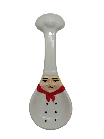 ACK Ceramic Spoon Rest, Cooking Spoon Holder for Kitchen Counter, Utensil Rest for Spoon, Ladle, Spatula, Kitchen Decor