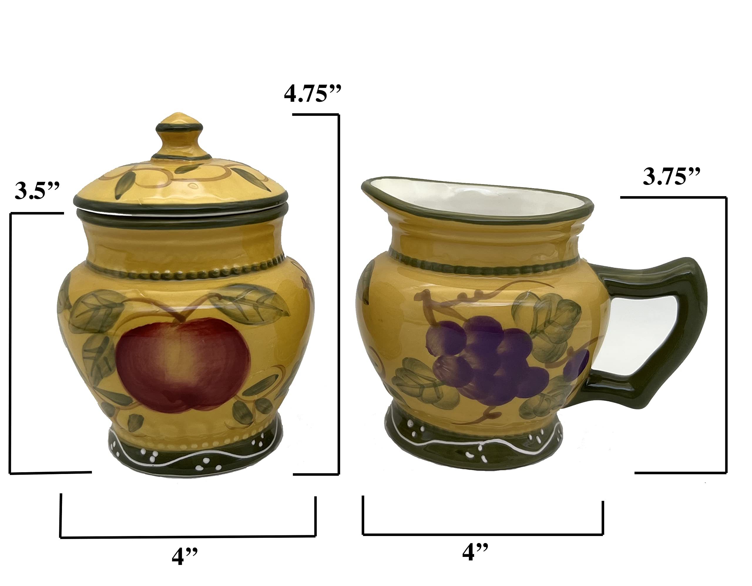ACK Ceramic Cream and Sugar Set