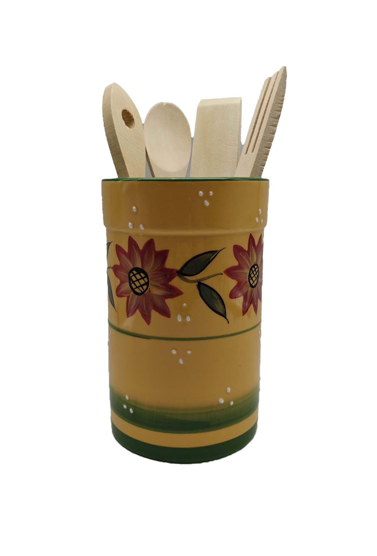 ACK 3D Sunflower Utensil Holder, Utensil Crock, Modern Kitchen Decor, Kitchen Storage