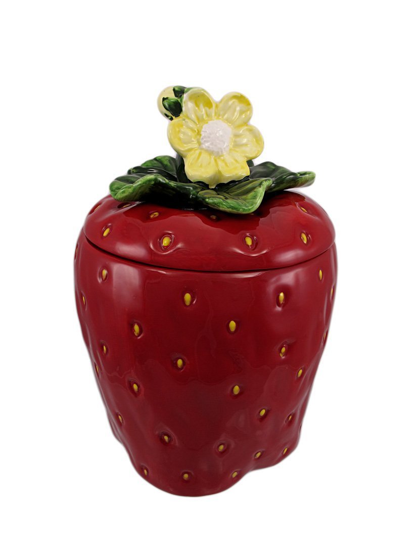ACK Ceramic Cookie Jar with Lid, Food Storage Jar, Kitchen Décor, Snack Storage Container for Cookie, Candy