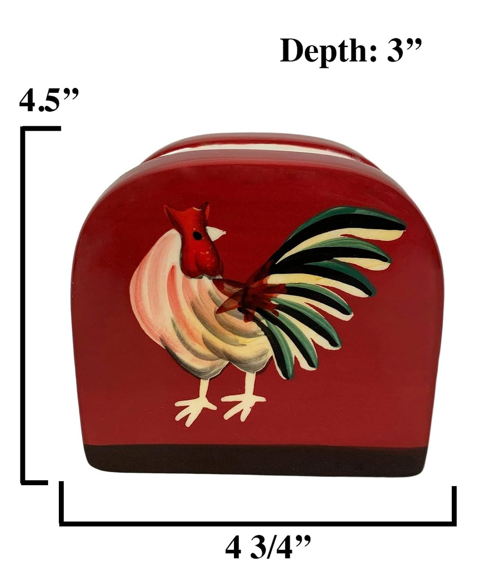 ACK Ceramic Hand Painted Napkin Holder for Kitchen, Resturant, Kitchen Décor