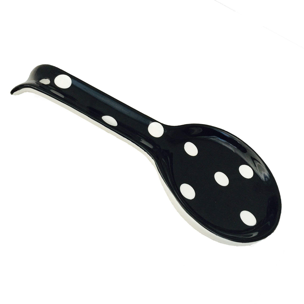 ACK Ceramic Spoon Rest, Cooking Spoon Holder for Kitchen Counter, Utensil Rest for Spoon, Ladle, Spatula, Kitchen Decor
