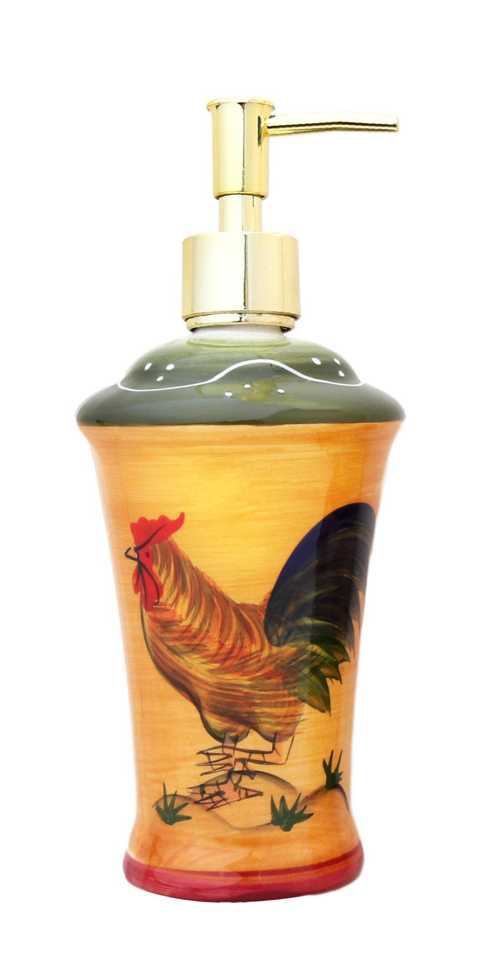 Tuscan Sunshine Country Rooster Hand Painted Collection (SOAP Dispenser)