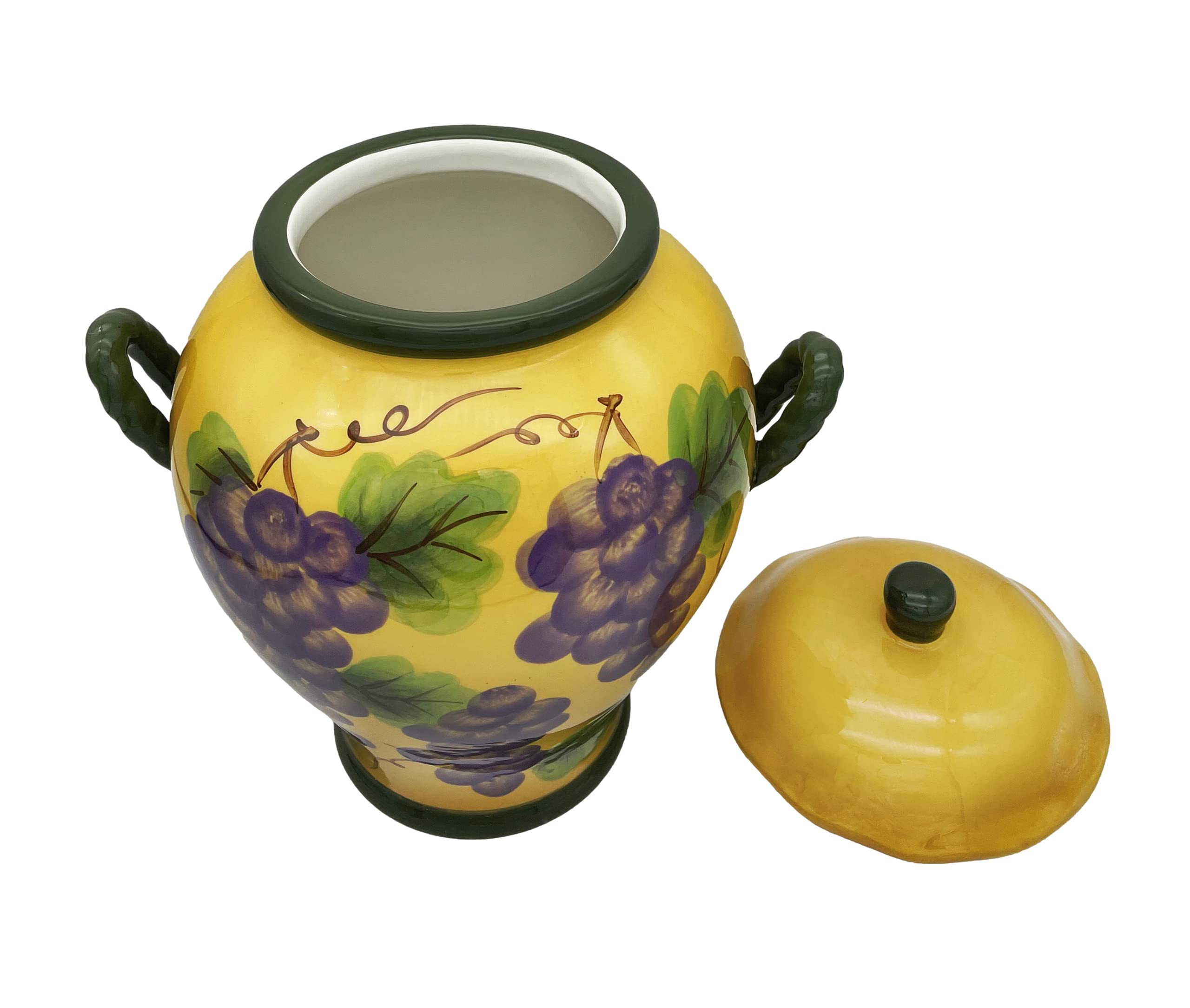 ACK Ceramic Cookie Jar with Lid, Food Storage Jar, Kitchen Décor, Snack Storage Container for Cookie, Candy