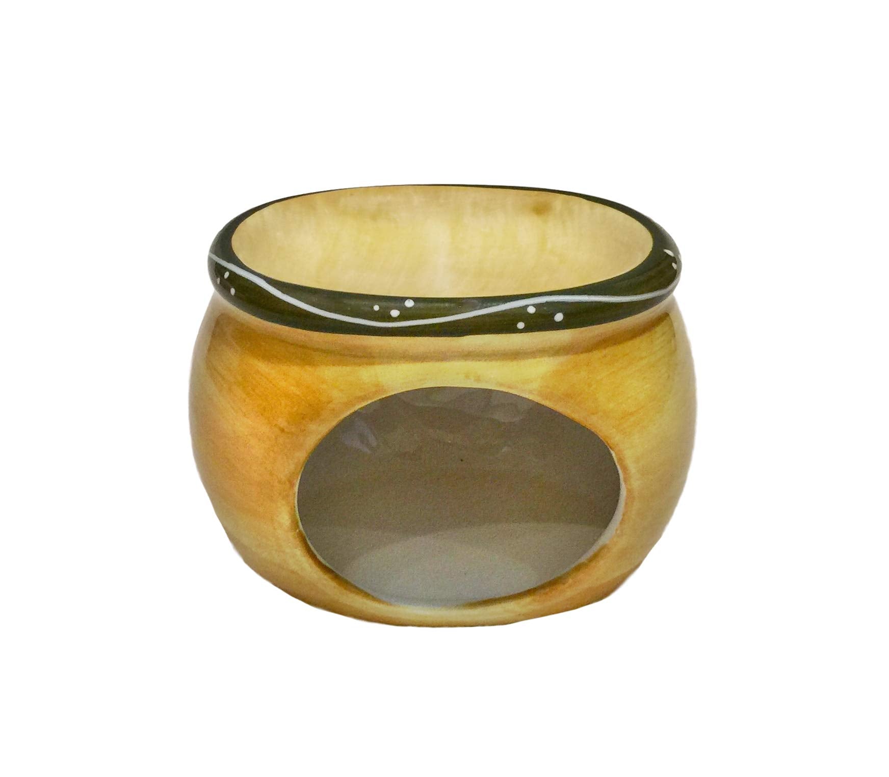 ACK Ceramic Hand Painted Soap/Sponge Holder for Kitchen Sink, Kitchen Décor, Scouring Pad