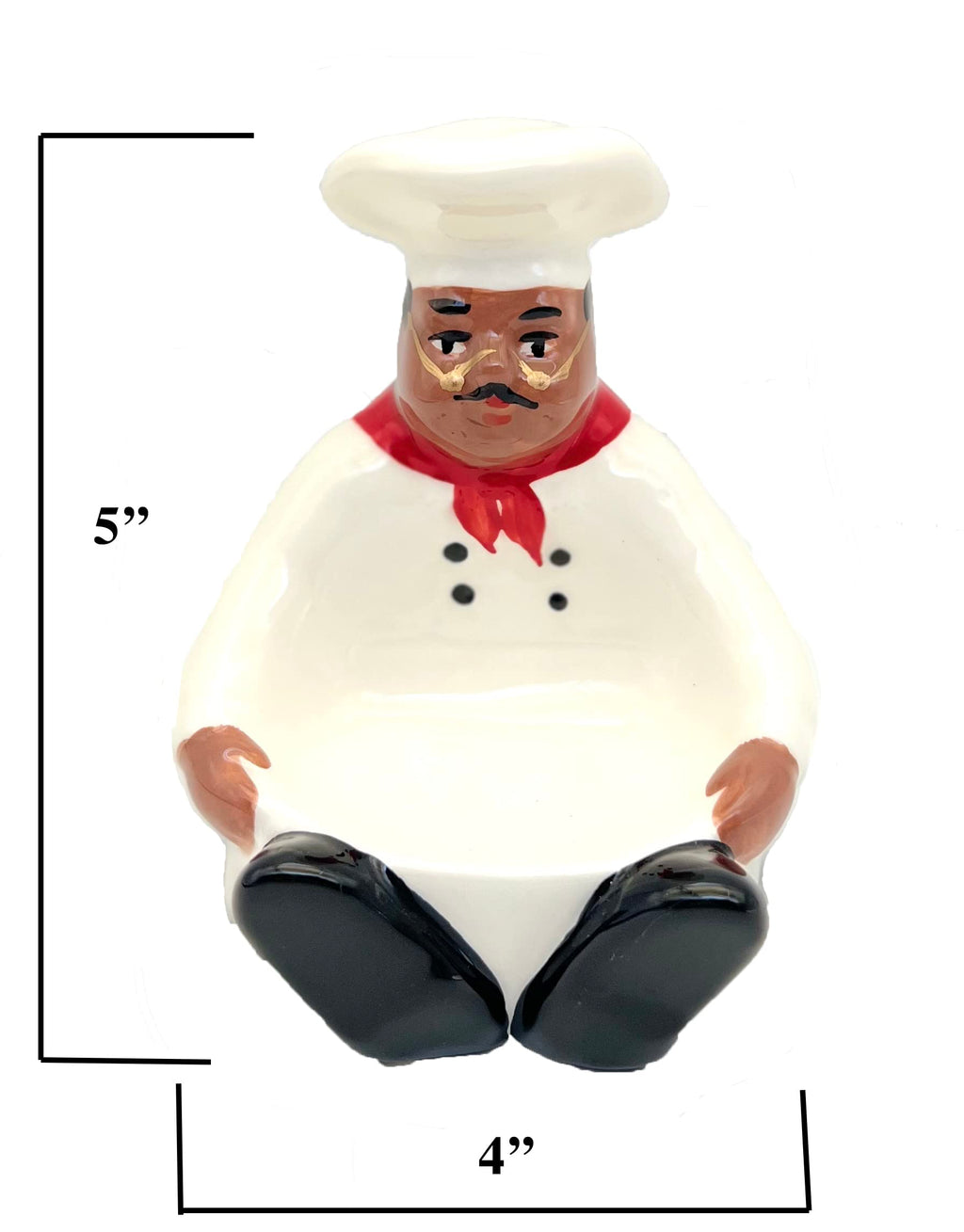 ACK Ceramic Hand Painted Soap/Sponge Holder for Kitchen Sink, Kitchen Décor, Scouring Pad