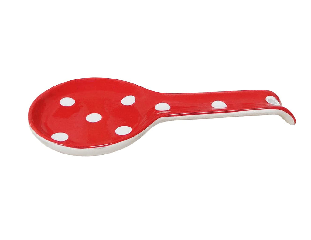 ACK Ceramic Spoon Rest, Cooking Spoon Holder for Kitchen Counter, Utensil Rest for Spoon, Ladle, Spatula, Kitchen Decor