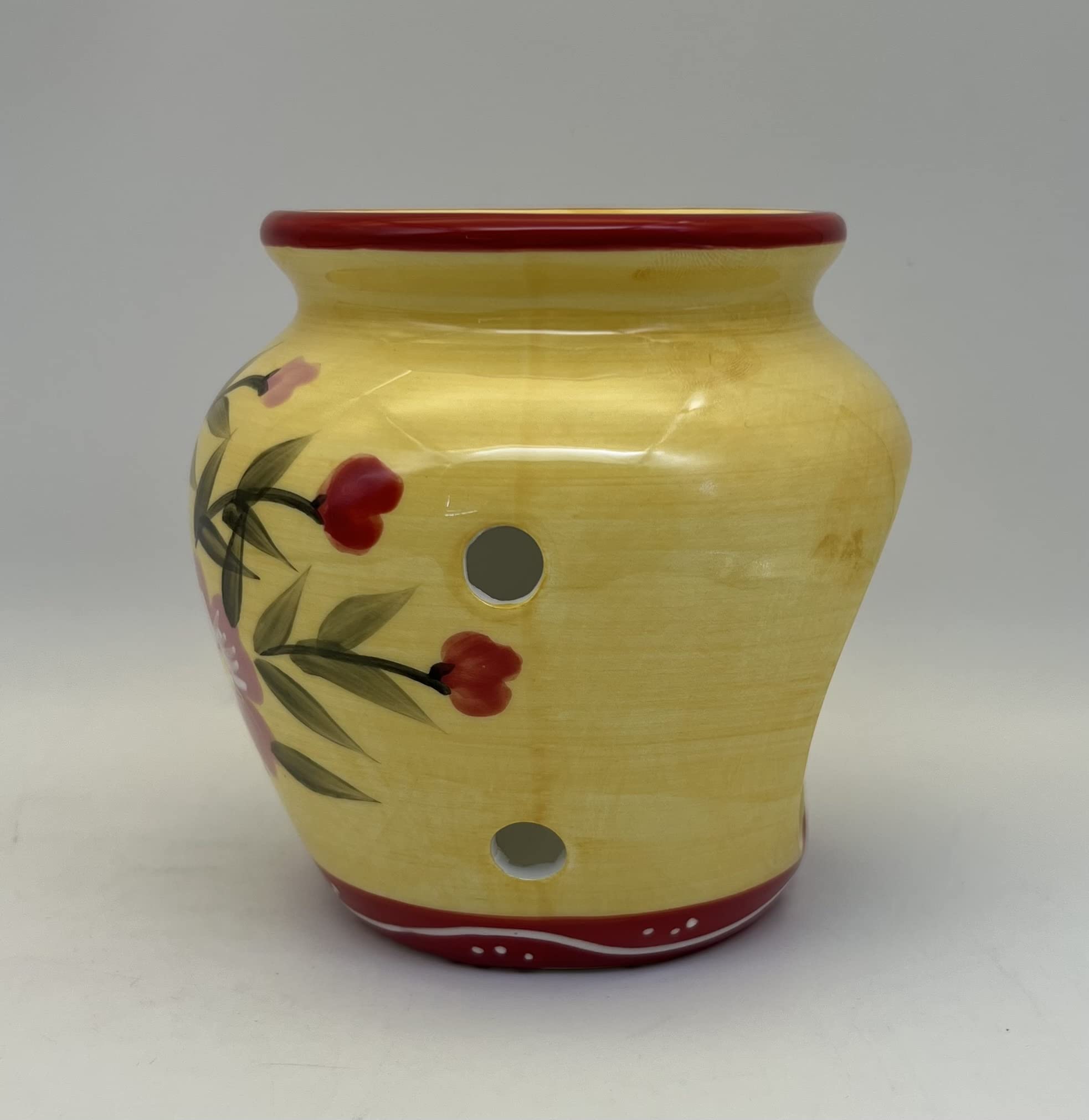 ACK Ceramic Hand Painted Tart Burner, Wax Melter, Wax Melt Warmer, Candle Wax Burner