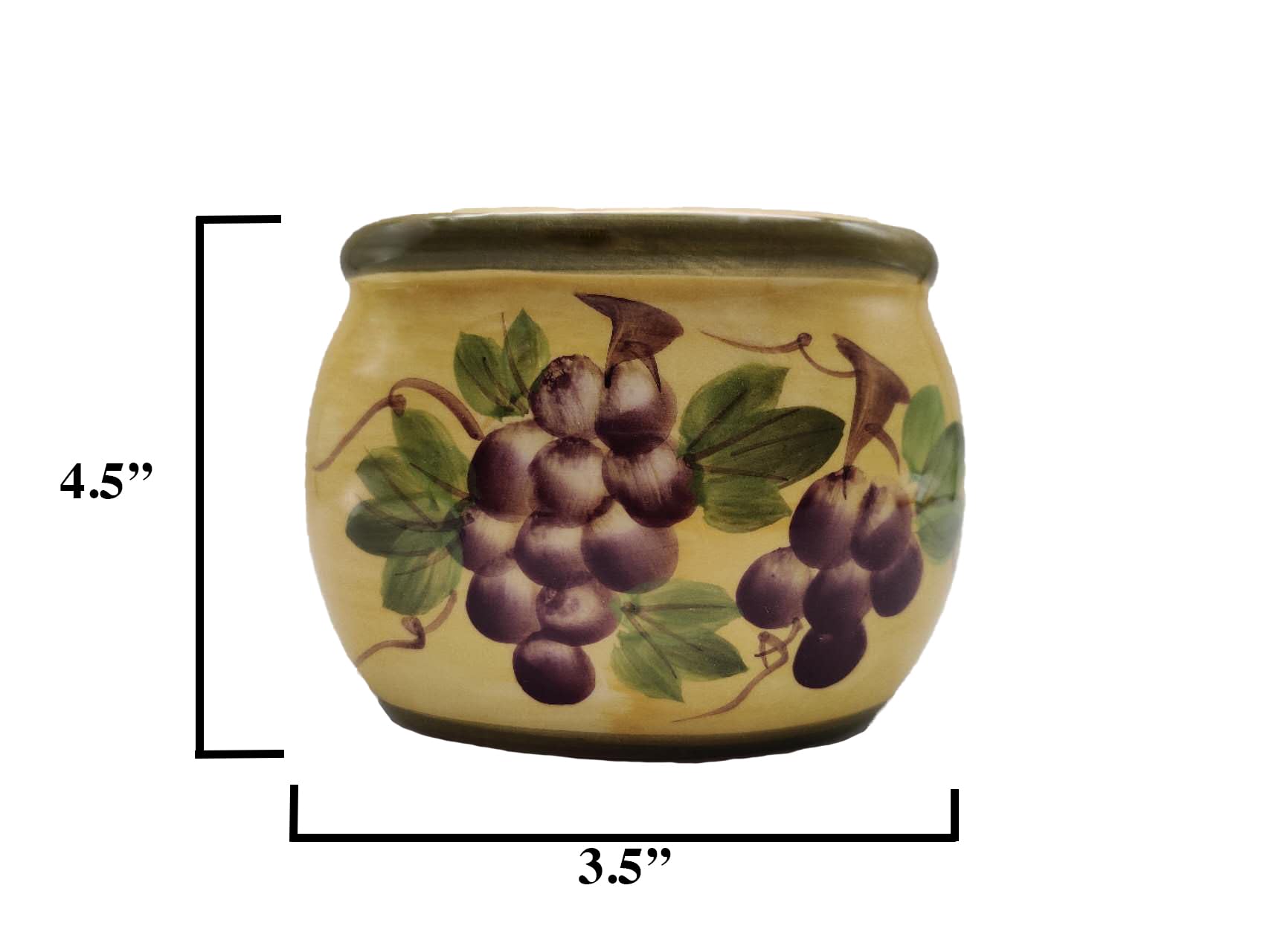 ACK Ceramic Hand Painted Soap/Sponge Holder for Kitchen Sink, Kitchen Décor, Scouring Pad