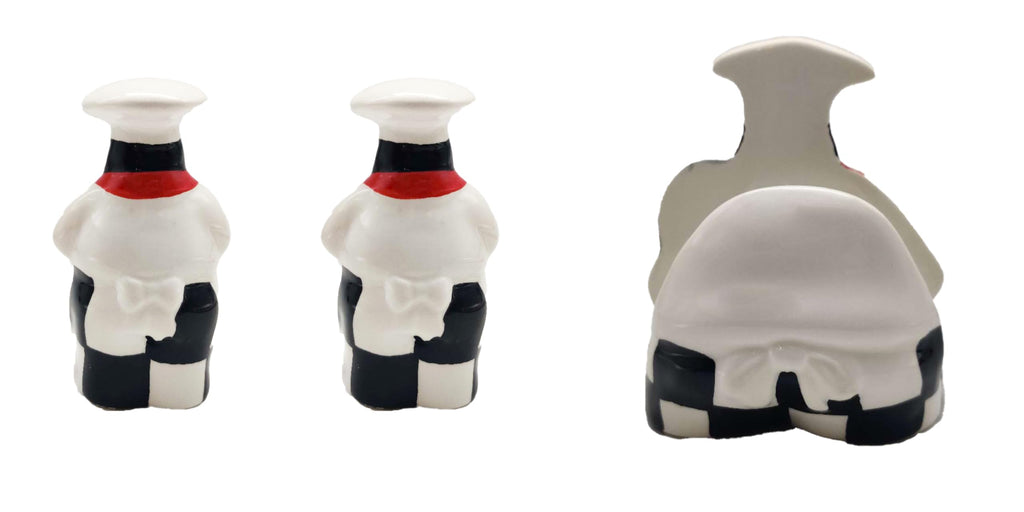 ACK Salt and Pepper Shaker, Kitchen Décor with Napkin holder