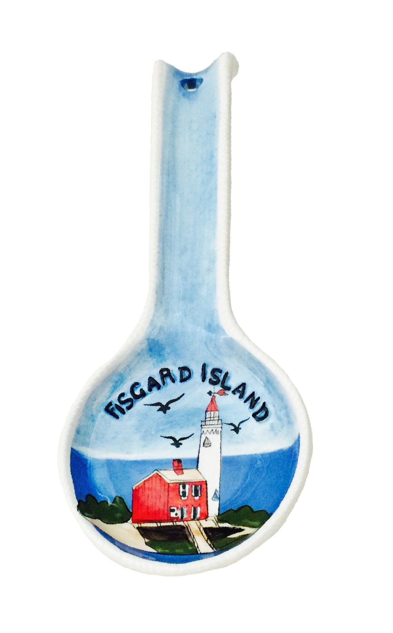 ACK Ceramic Spoon Rest, Cooking Spoon Holder for Kitchen Counter, Utensil Rest for Spoon, Ladle, Spatula, Kitchen Decor