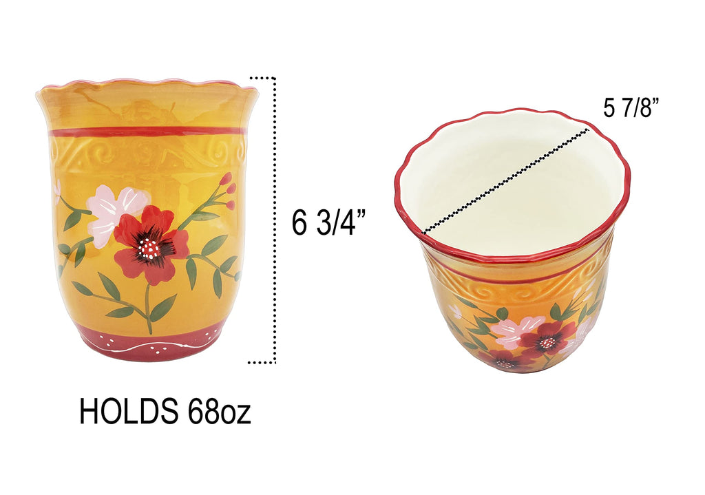 ACK 3D Sunflower Utensil Holder, Utensil Crock, Modern Kitchen Decor, Kitchen Storage