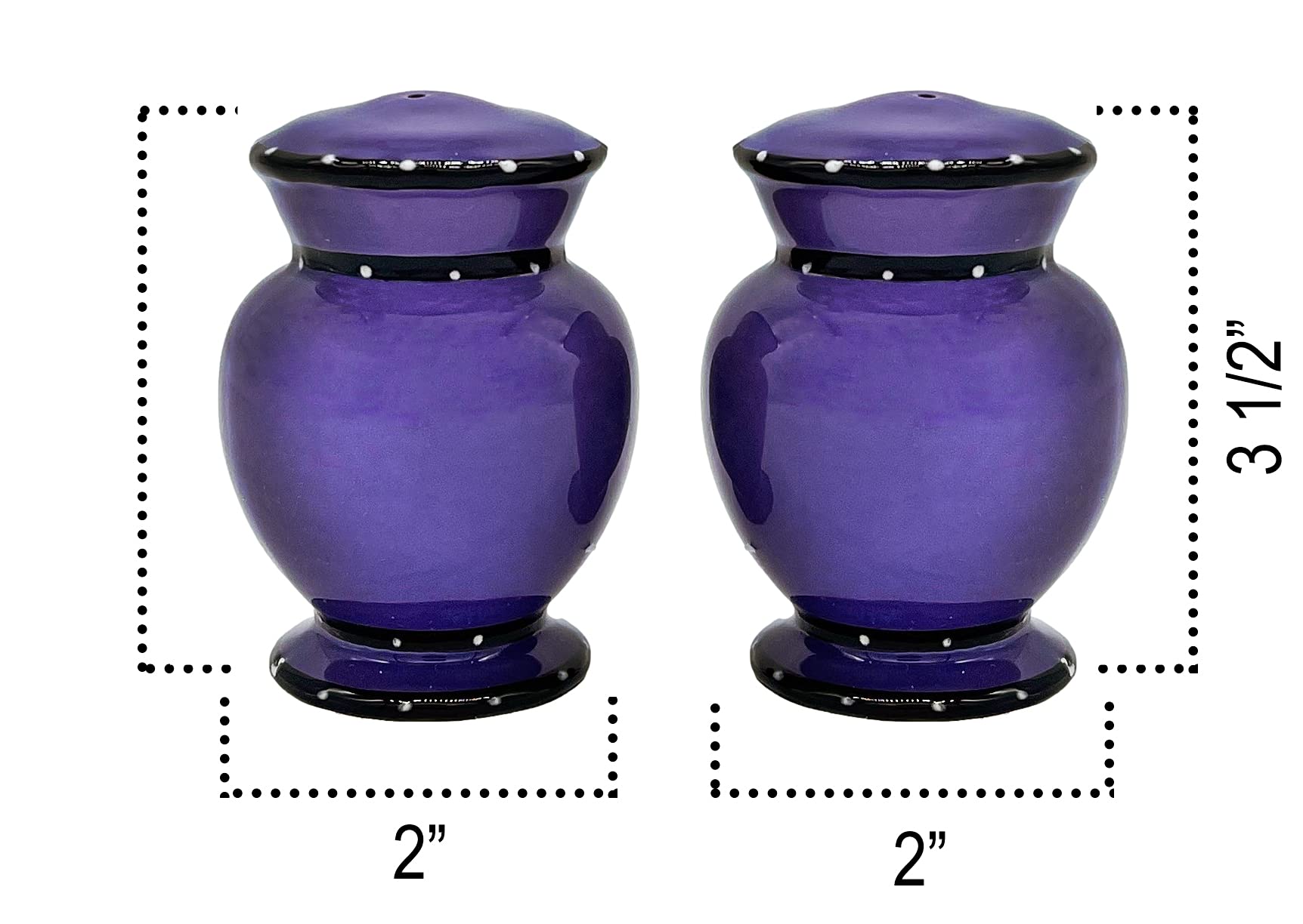 ACK Hand Painted Ceramic Pepper/Salt Shakers,Napkin Holder and Spoon Rest, Kitchen Décor, Table Top set