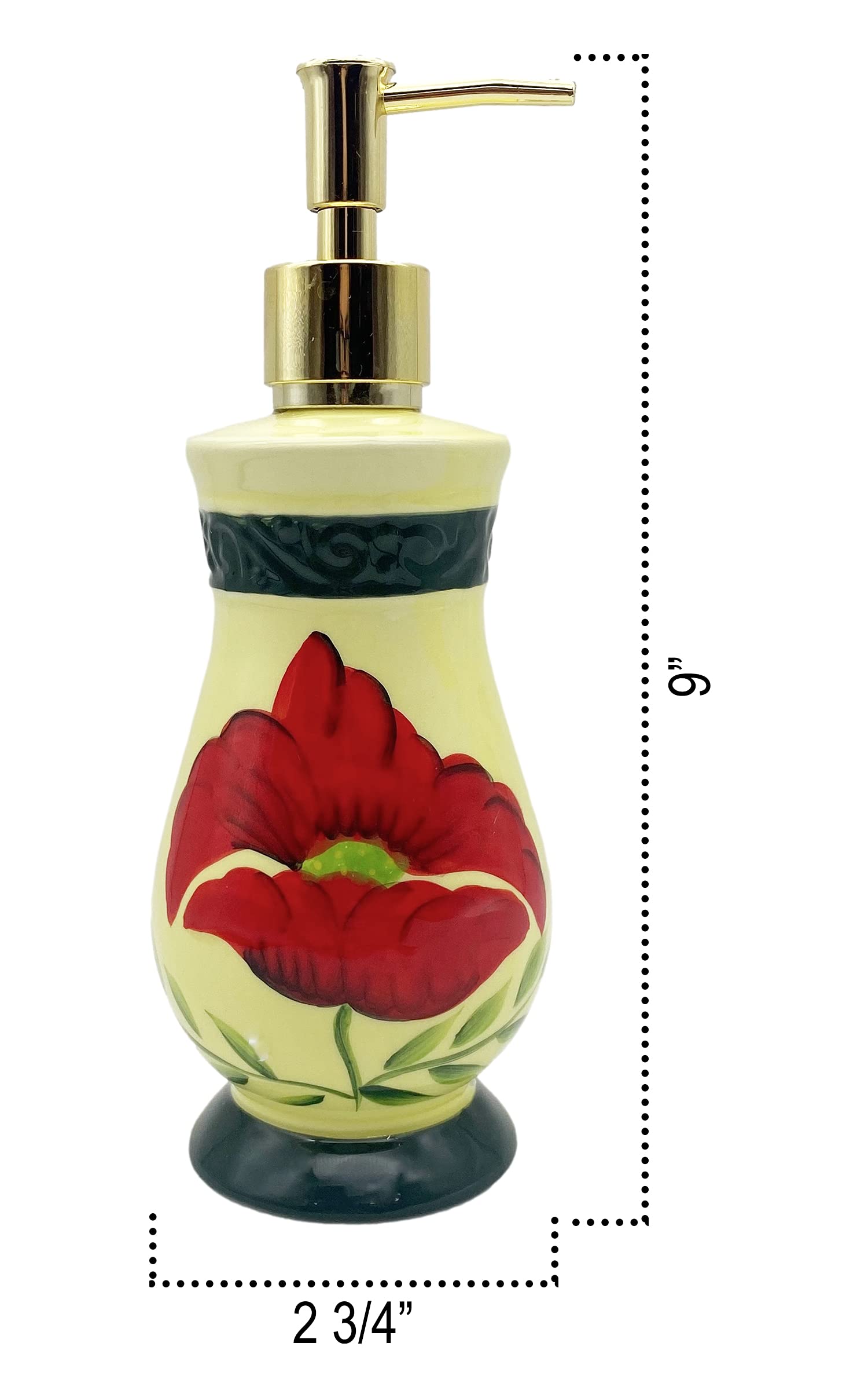 ACK Ceramic Soap Dispenser, Lotion Dispenser, Lotion Jar, Kitchen Décor, Bathroom Décor