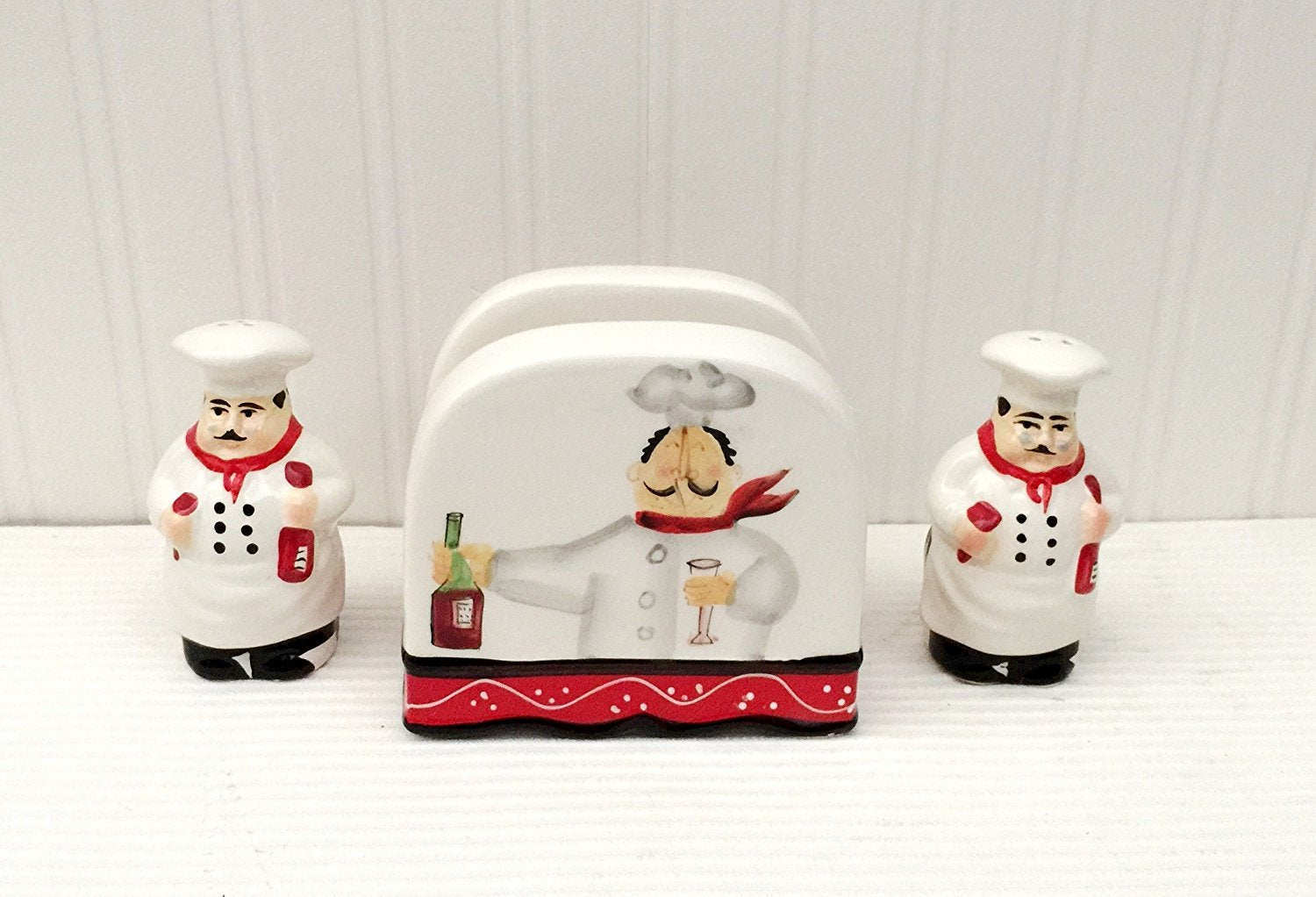 ACK Salt and Pepper Shaker, Kitchen Décor with Napkin holder