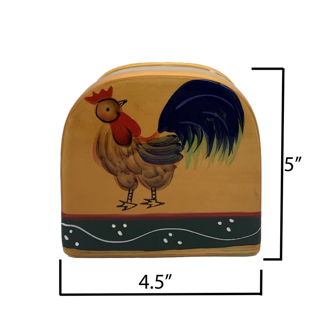 ACK Ceramic Hand Painted Napkin Holder for Kitchen, Resturant, Kitchen Décor
