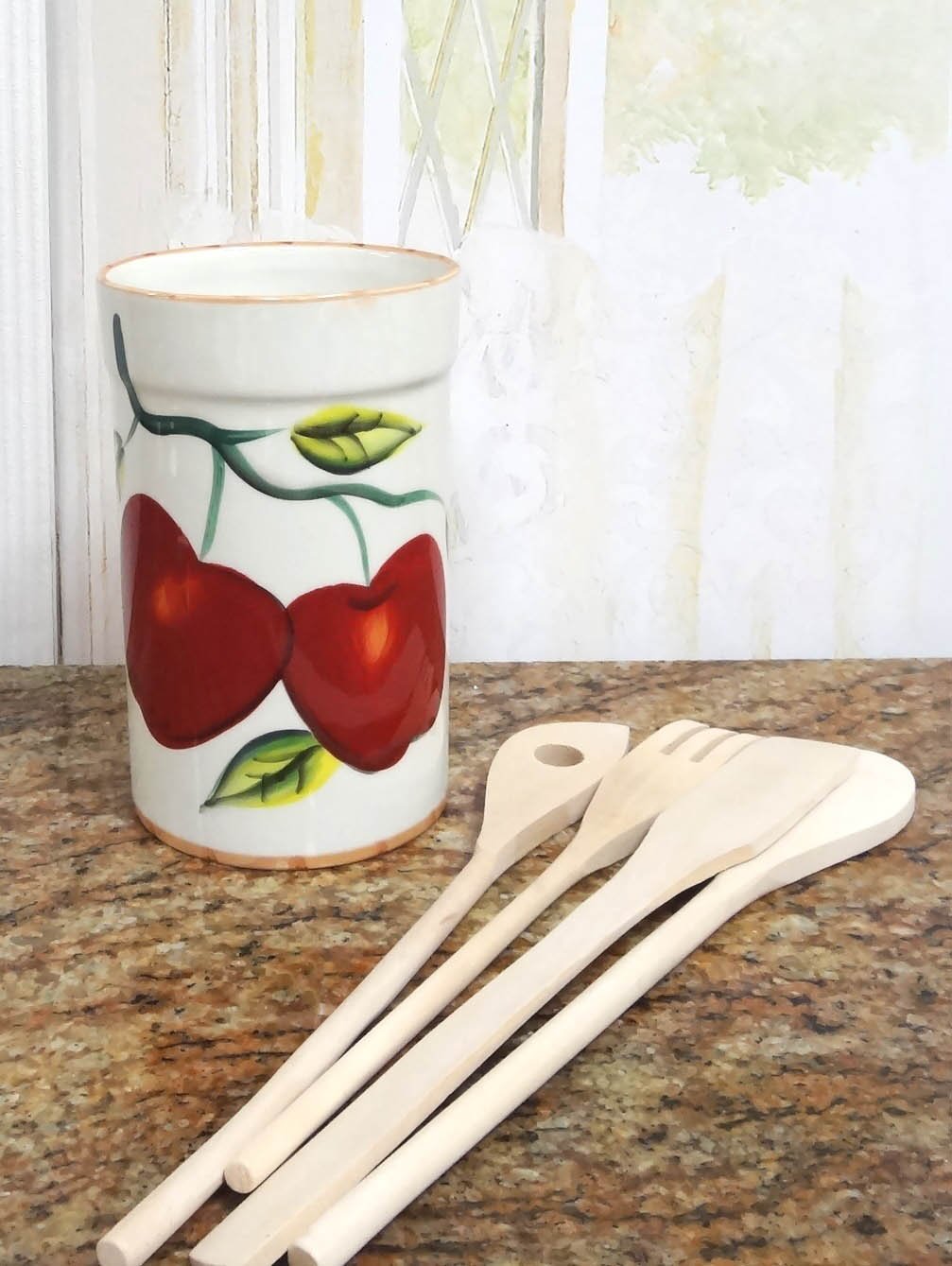 ACK 3D Sunflower Utensil Holder, Utensil Crock, Modern Kitchen Decor, Kitchen Storage