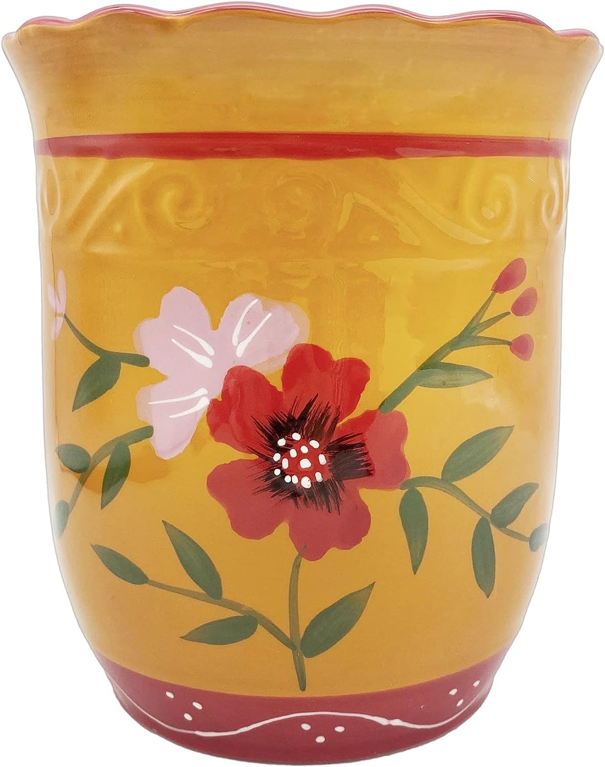 ACK 3D Sunflower Utensil Holder, Utensil Crock, Modern Kitchen Decor, Kitchen Storage