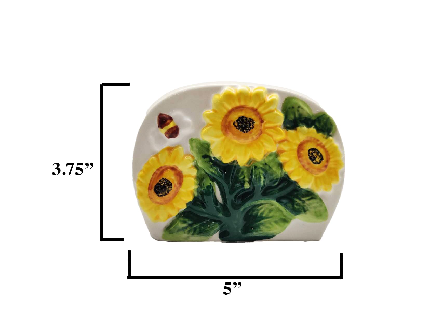 ACK Ceramic Hand Painted Napkin Holder for Kitchen, Resturant, Kitchen Décor