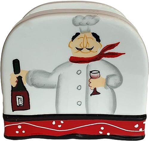 ACK Ceramic Hand Painted Napkin Holder for Kitchen, Resturant, Kitchen Décor