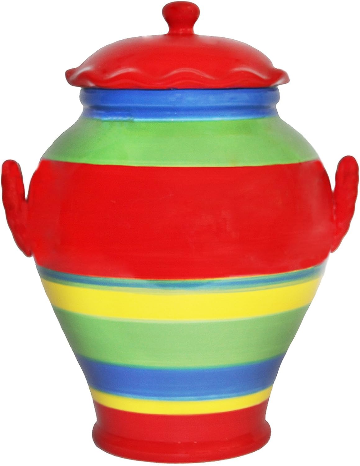 ACK Ceramic Cookie Jar with Lid, Food Storage Jar, Kitchen Décor, Snack Storage Container for Cookie, Candy