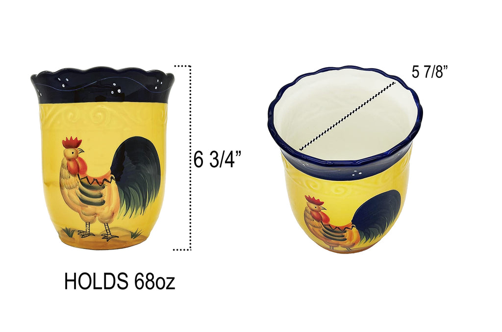 ACK 3D Sunflower Utensil Holder, Utensil Crock, Modern Kitchen Decor, Kitchen Storage