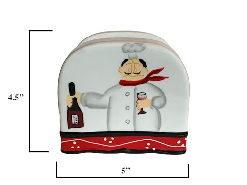 ACK Ceramic Hand Painted Napkin Holder for Kitchen, Resturant, Kitchen Décor