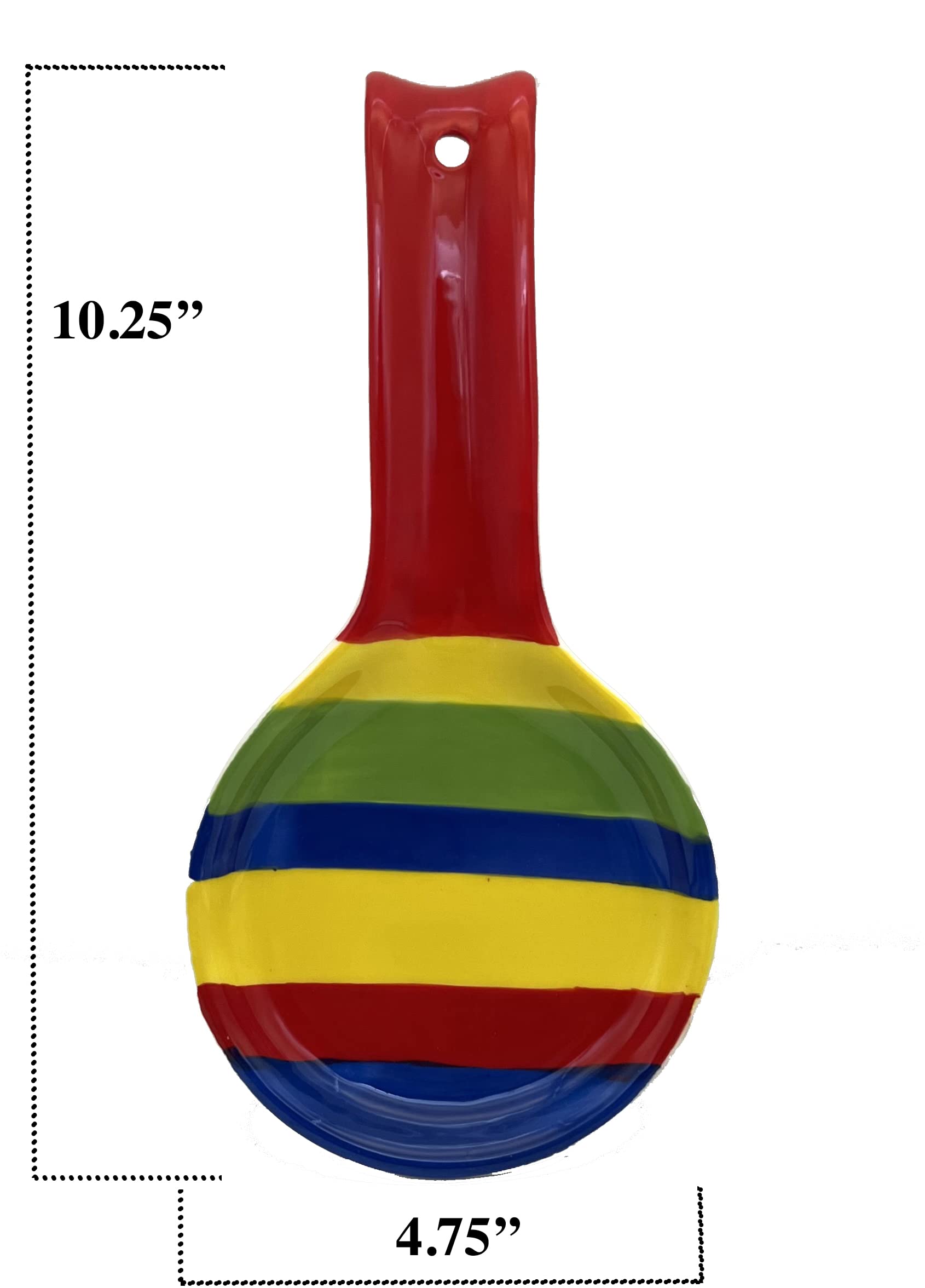 ACK Ceramic Spoon Rest, Cooking Spoon Holder for Kitchen Counter, Utensil Rest for Spoon, Ladle, Spatula, Kitchen Decor