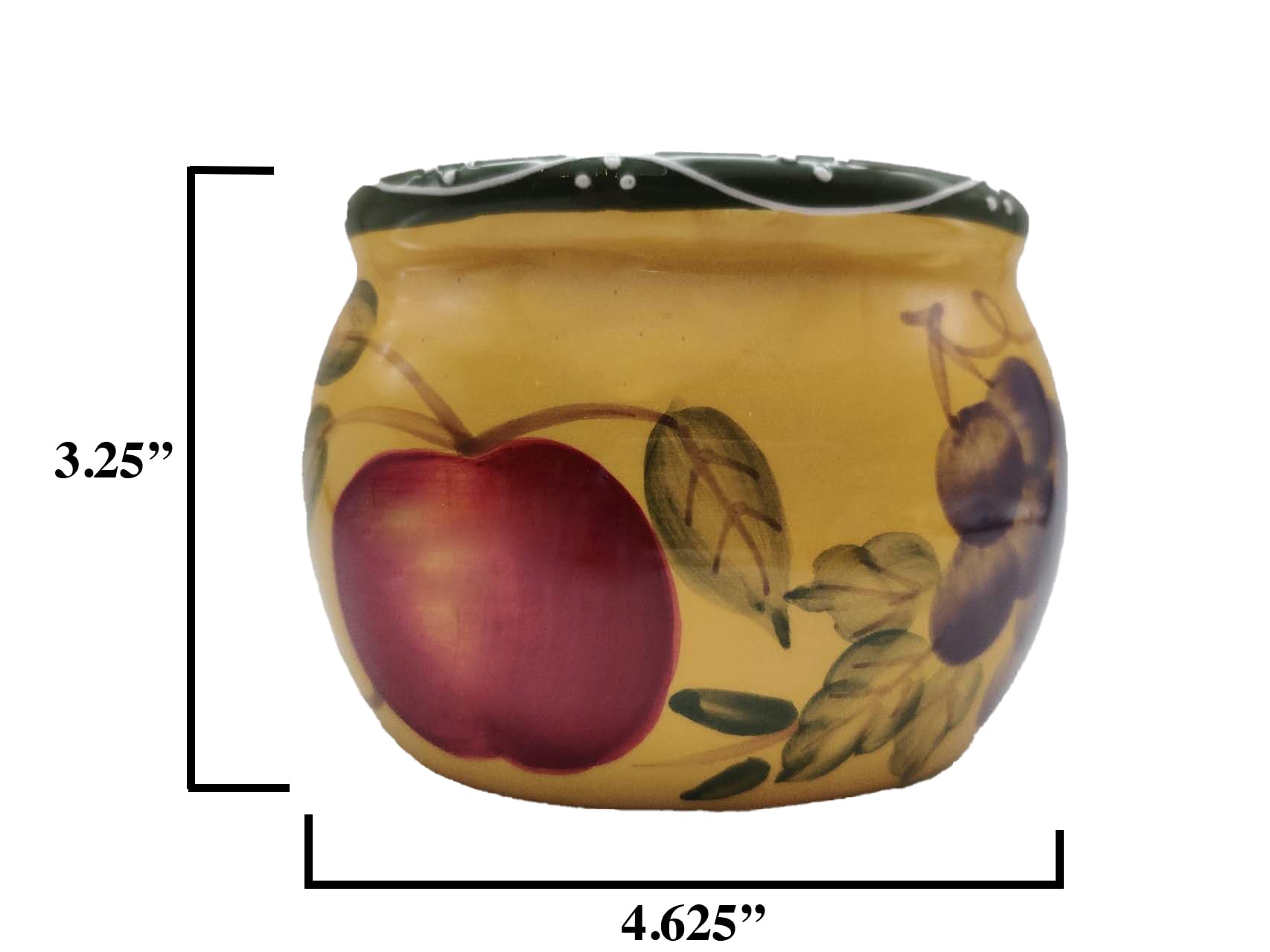 ACK Ceramic Hand Painted Soap/Sponge Holder for Kitchen Sink, Kitchen Décor, Scouring Pad
