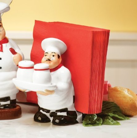 ACK Salt and Pepper Shaker, Kitchen Décor with Napkin holder