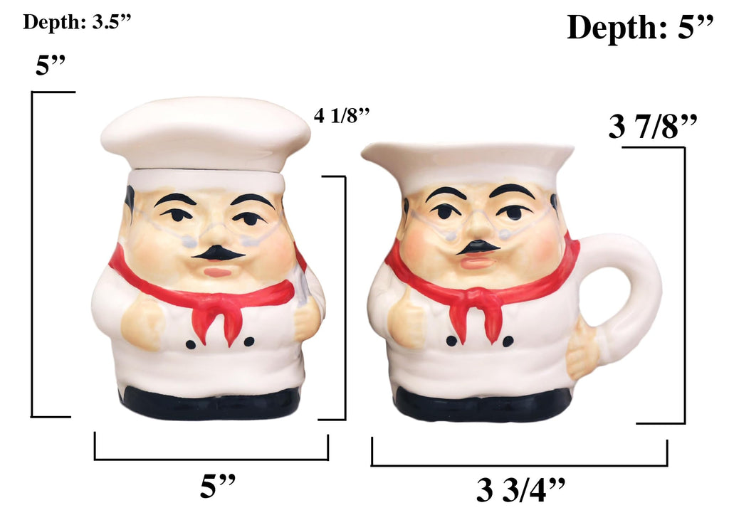 Fat Chef Sugar and Creamer Set
