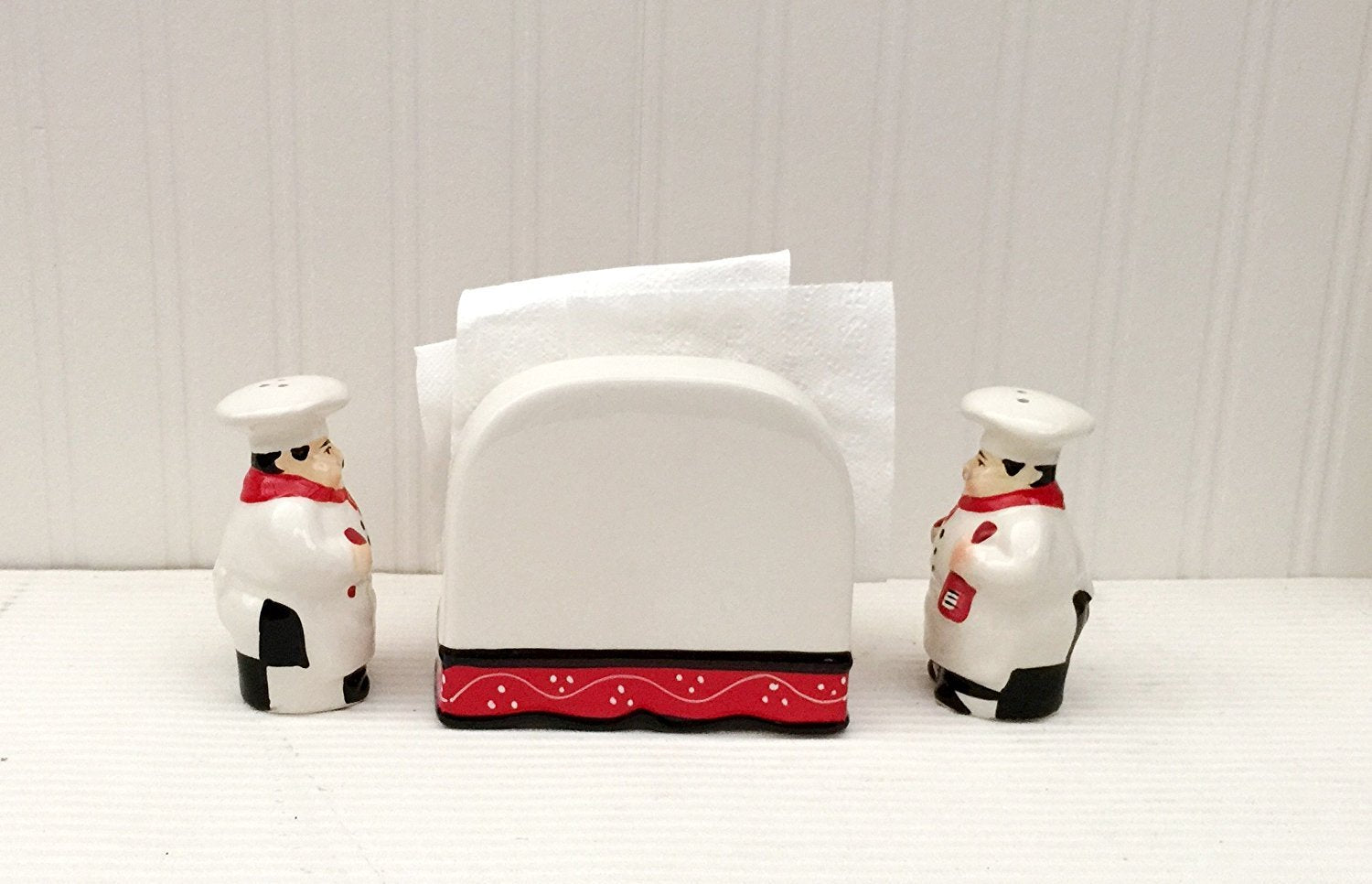 ACK Salt and Pepper Shaker, Kitchen Décor with Napkin holder