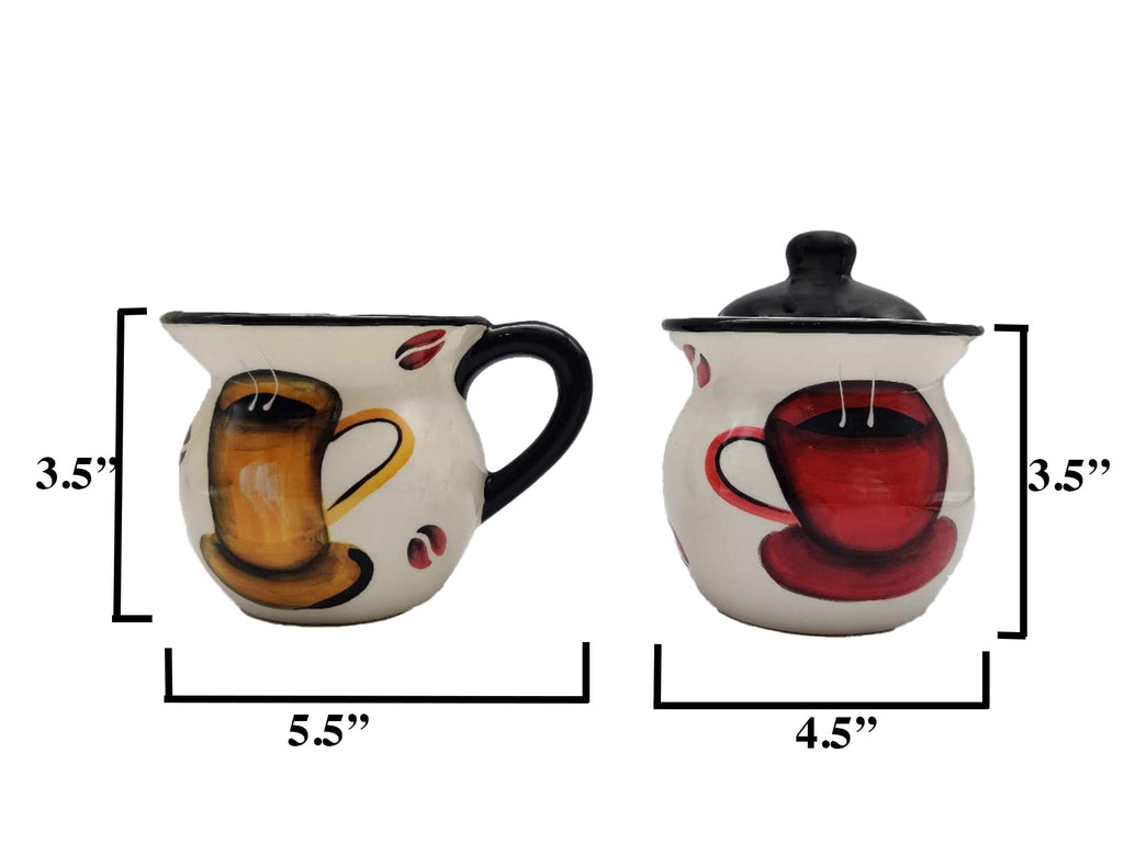 ACK Ceramic Cream and Sugar Set