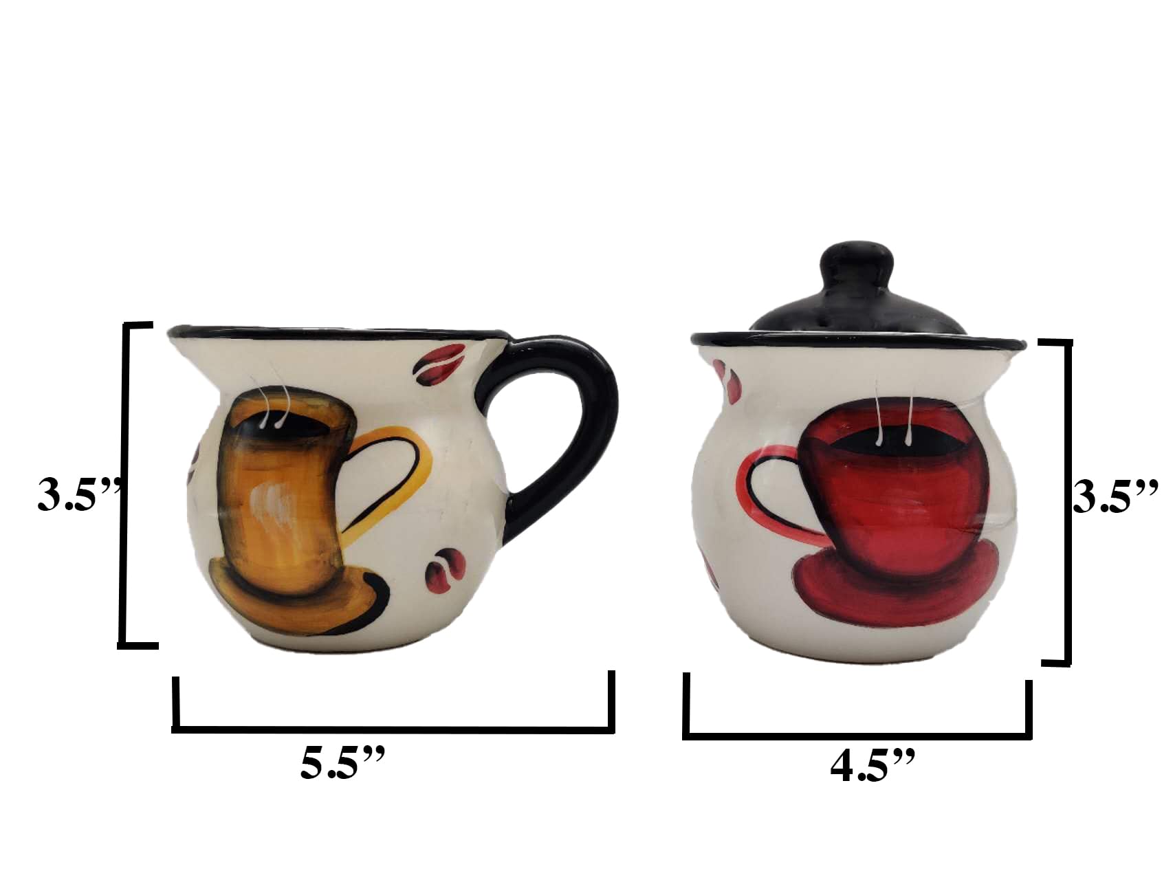 ACK Ceramic Cream and Sugar Set
