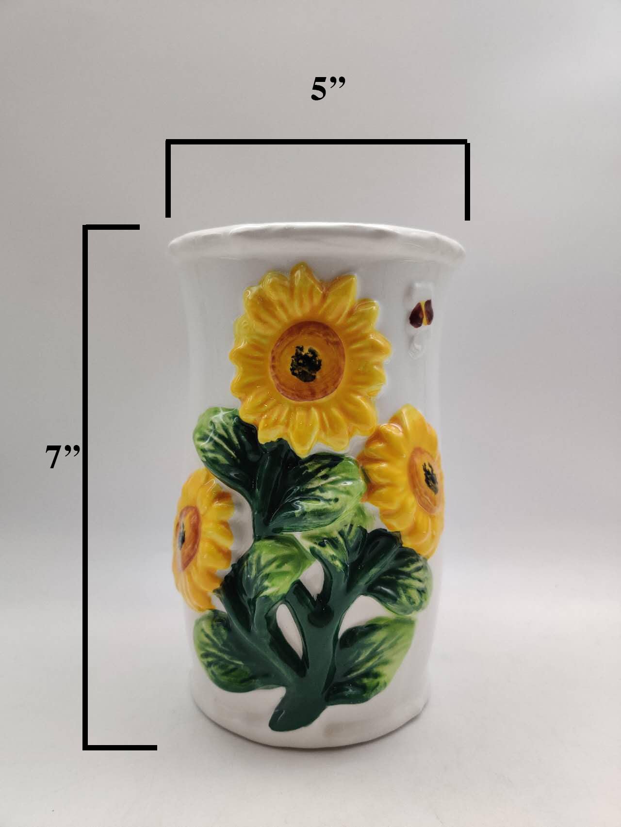 ACK 3D Sunflower Utensil Holder, Utensil Crock, Modern Kitchen Decor, Kitchen Storage