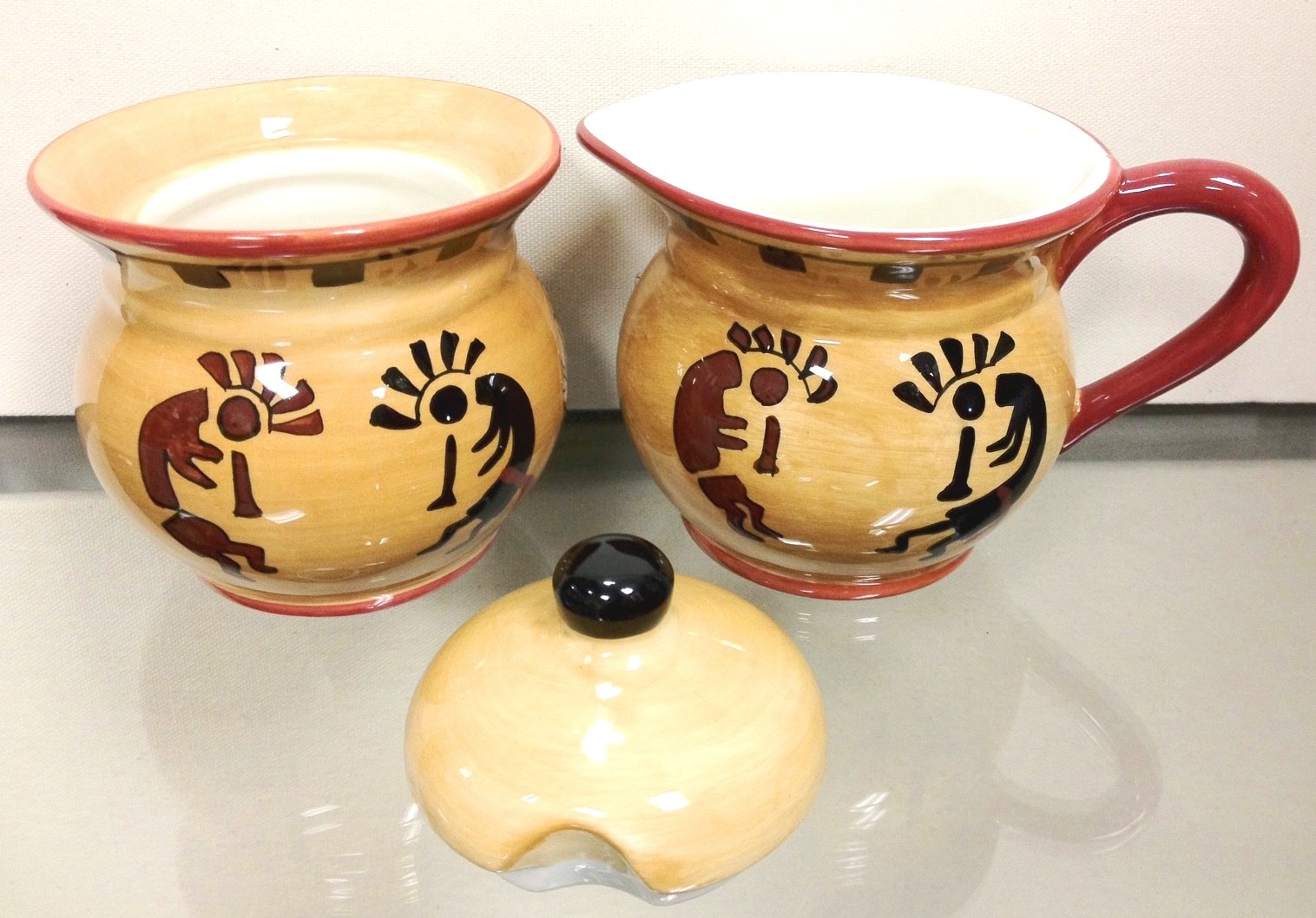ACK Ceramic Cream and Sugar Set