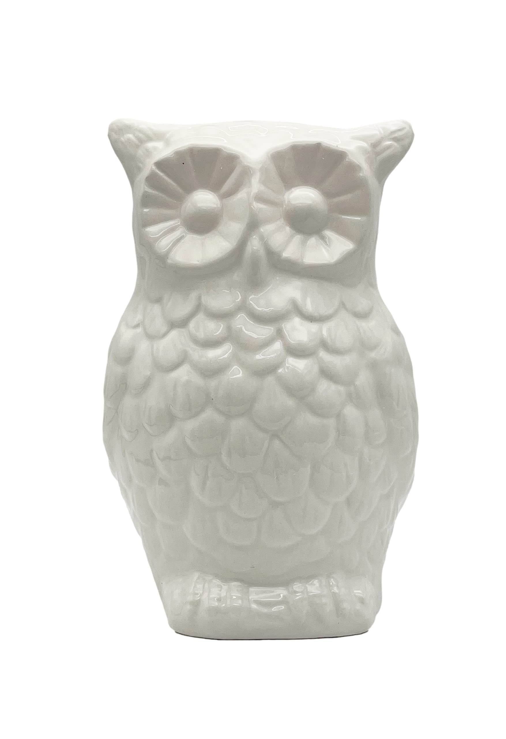 Tuscan Collection Ceramic Owl Coins Money Bank 8"H, By ACK "Your choice of color"