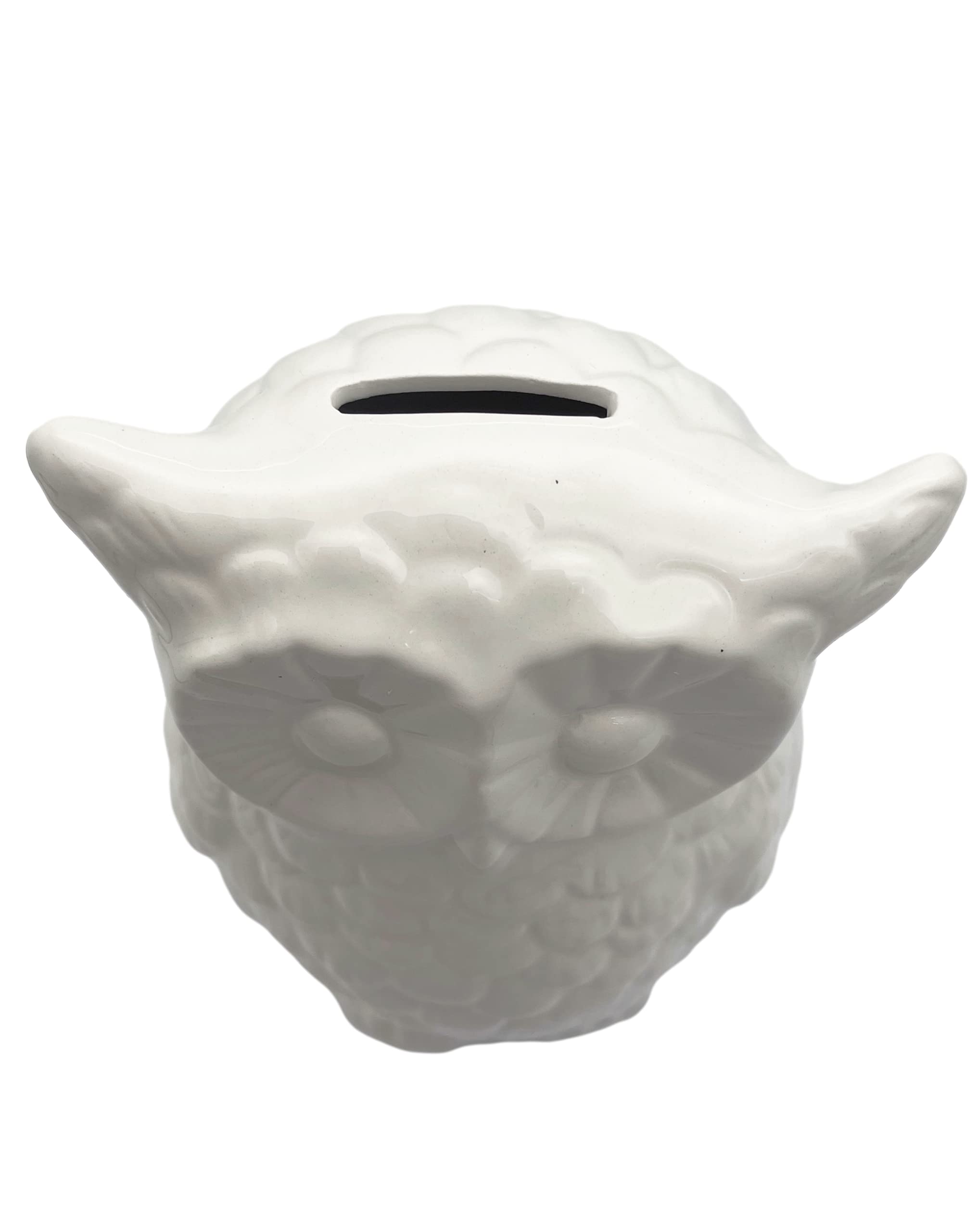 Tuscan Collection Ceramic Owl Coins Money Bank 8"H, By ACK "Your choice of color"
