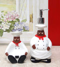 Kitchen Decor, African American Bistro Black Happy Chef, 3d Scouring Brillo Pad Holder with Soap Dispenser, 89088/89 By ACK