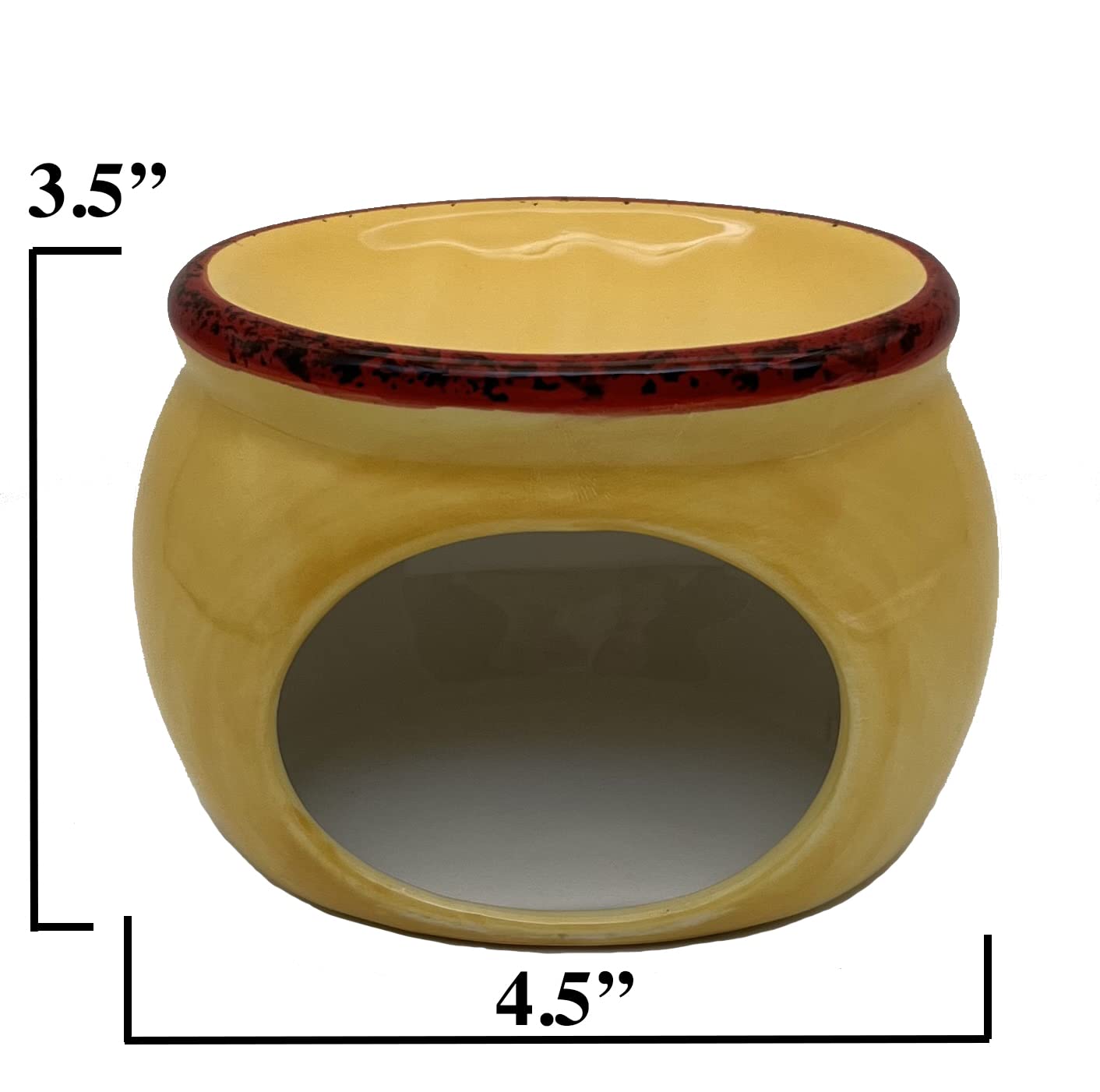 ACK Ceramic Hand Painted Soap/Sponge Holder for Kitchen Sink, Kitchen Décor, Scouring Pad