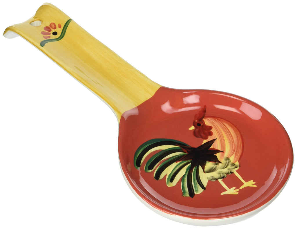 ACK Ceramic Spoon Rest, Cooking Spoon Holder for Kitchen Counter, Utensil Rest for Spoon, Ladle, Spatula, Kitchen Decor